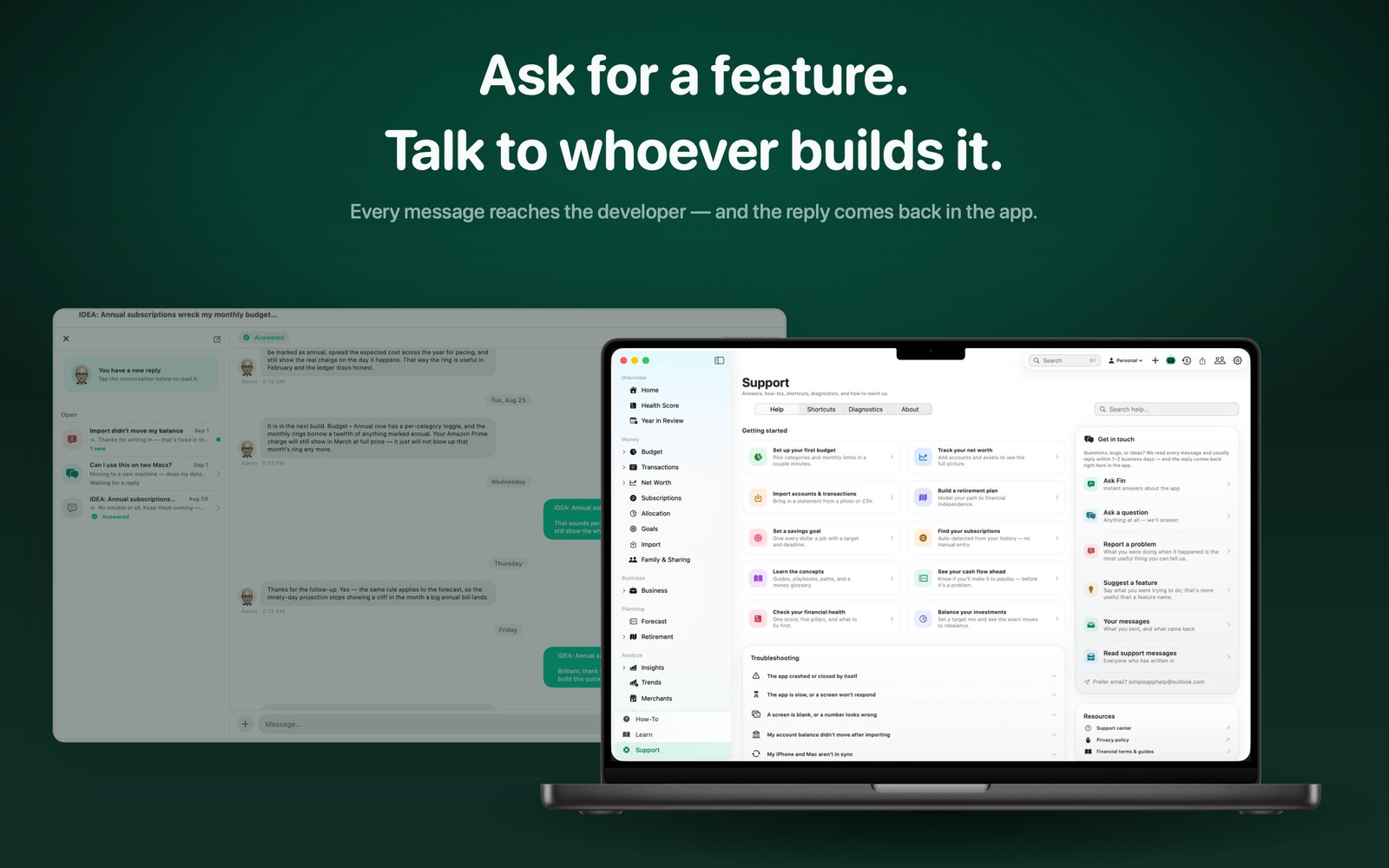Simple Finance App Store screenshot
