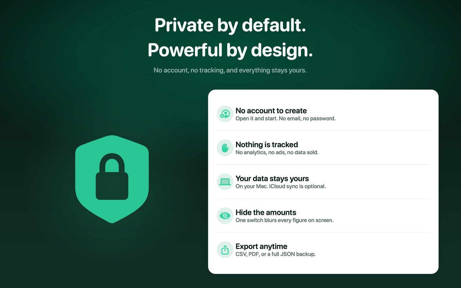 Simple Finance App Store screenshot