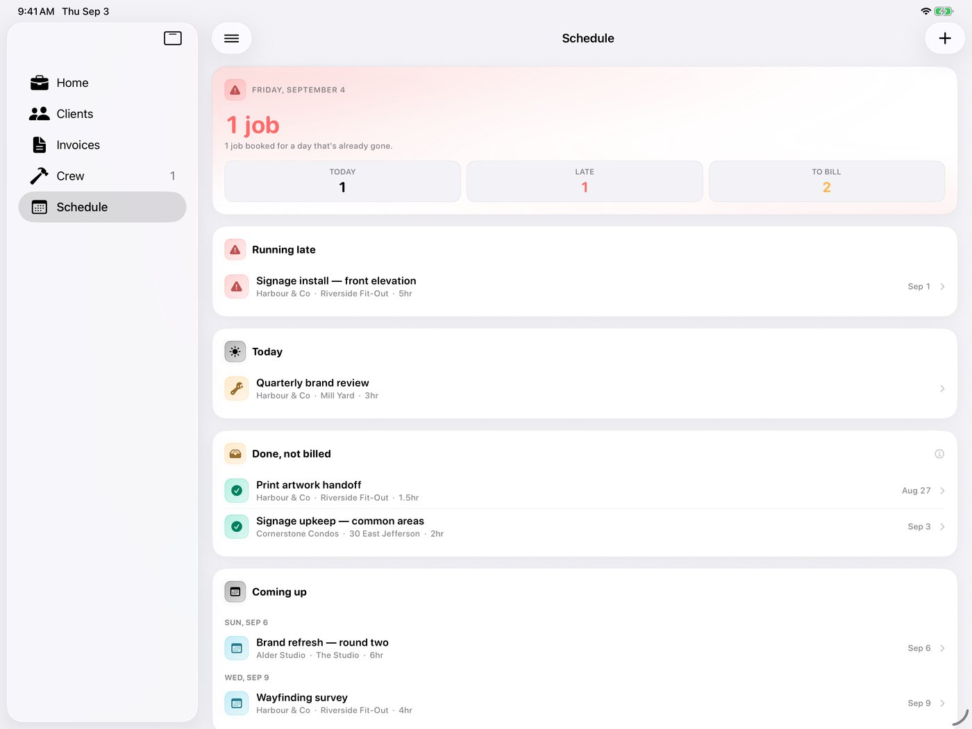 Simple Finance on iPad