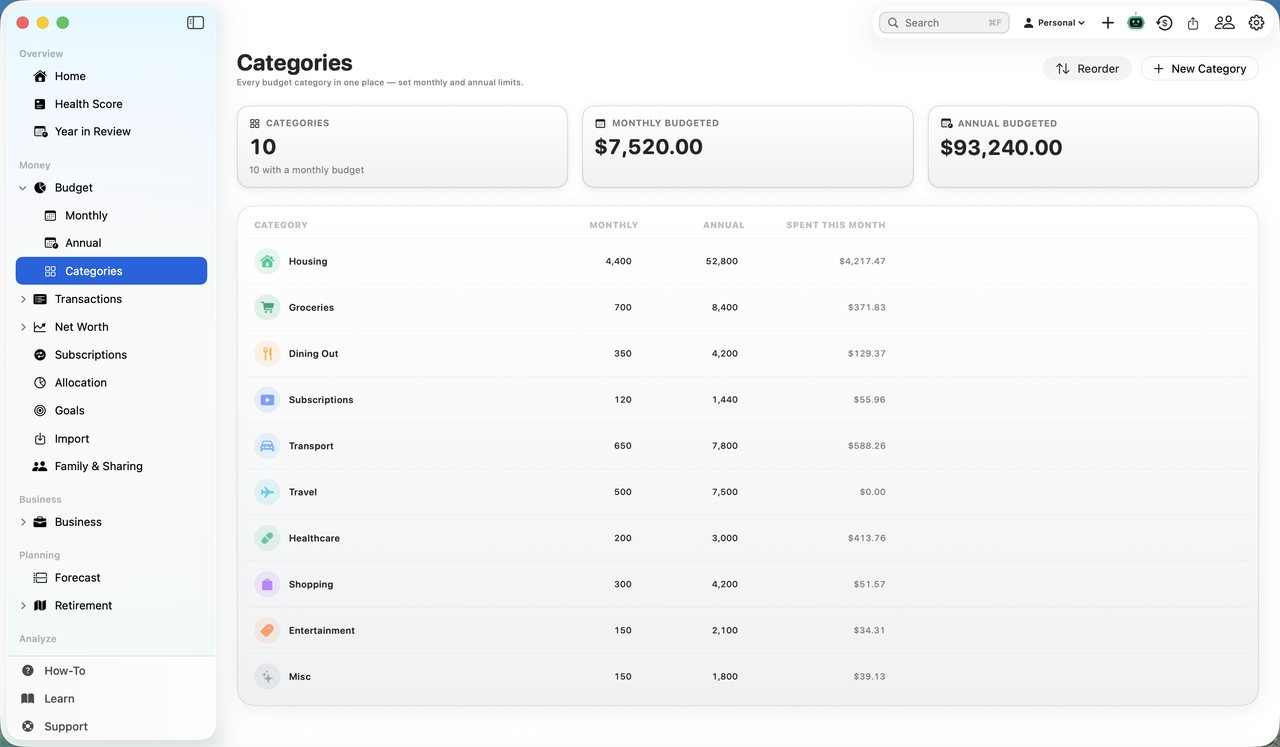 Simple Finance on Mac