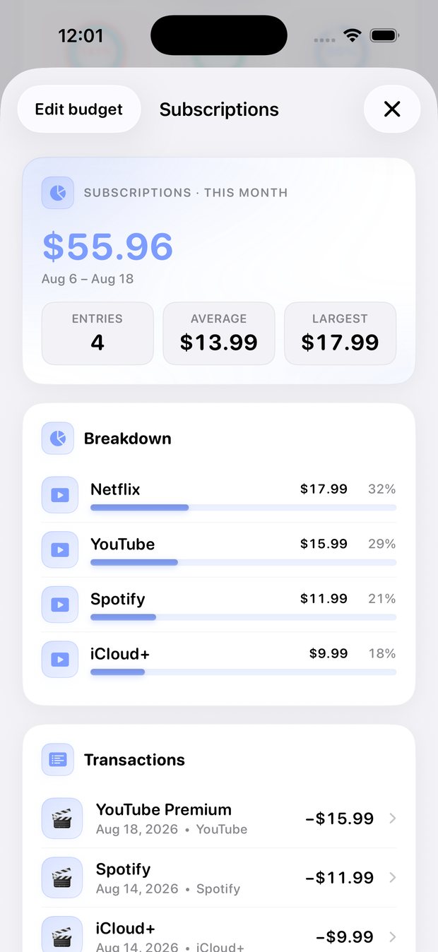 Simple Finance on iPhone