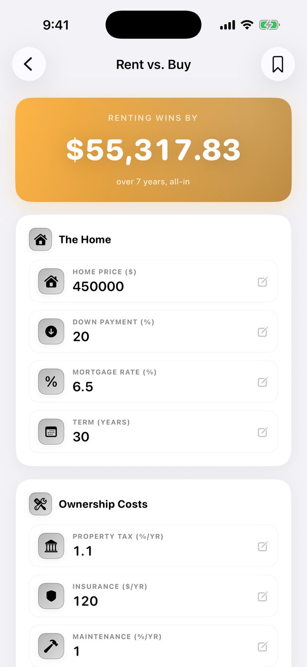 Simple Finance on iPhone