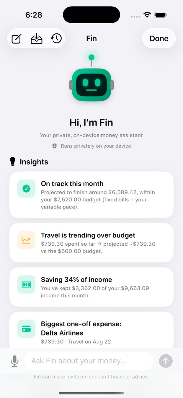 Simple Finance on iPhone