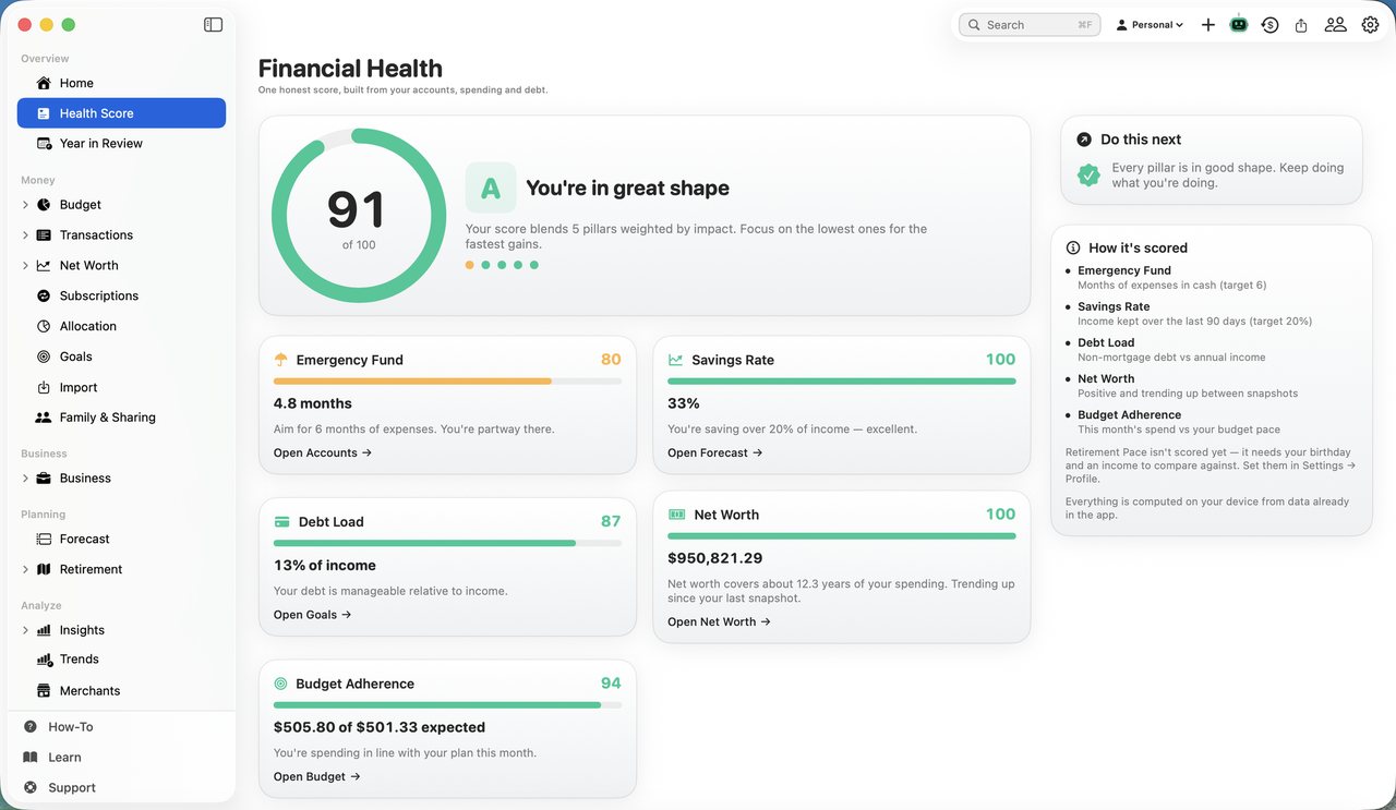 Simple Finance on Mac