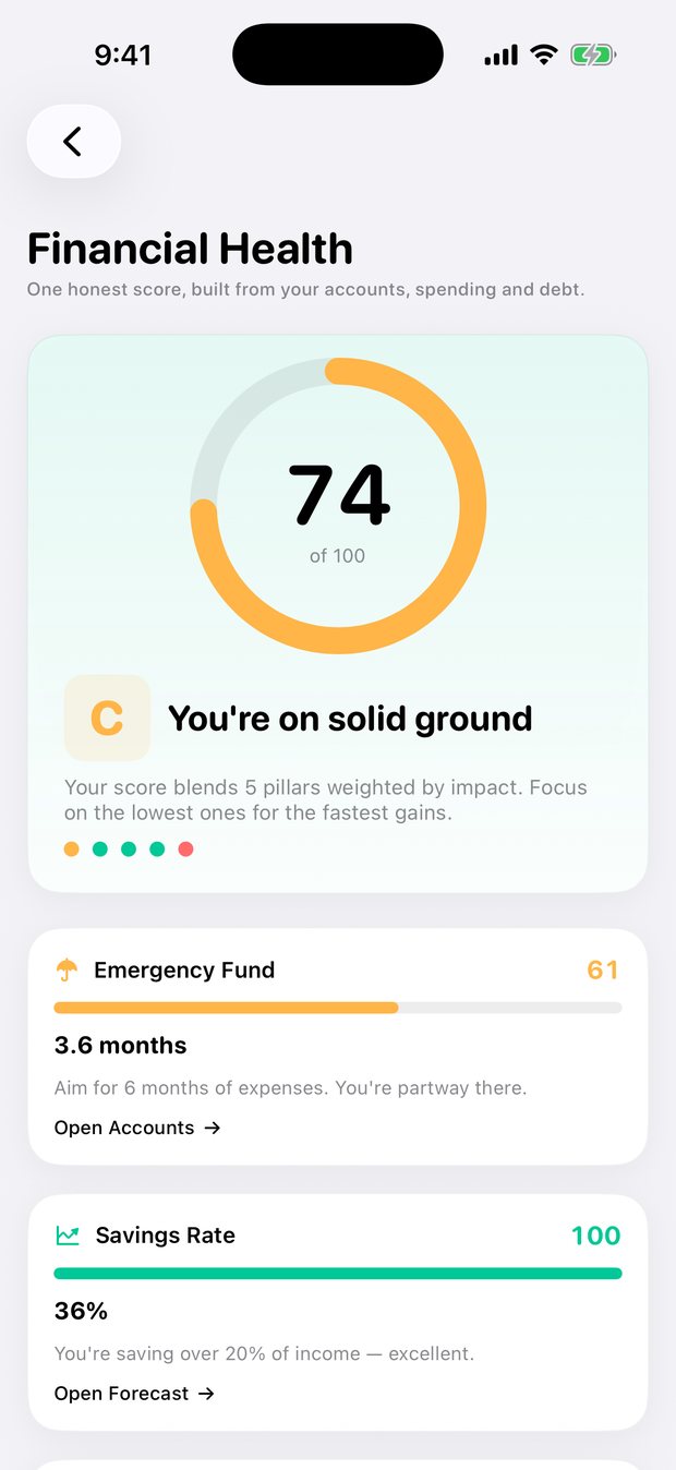 Simple Finance on iPhone