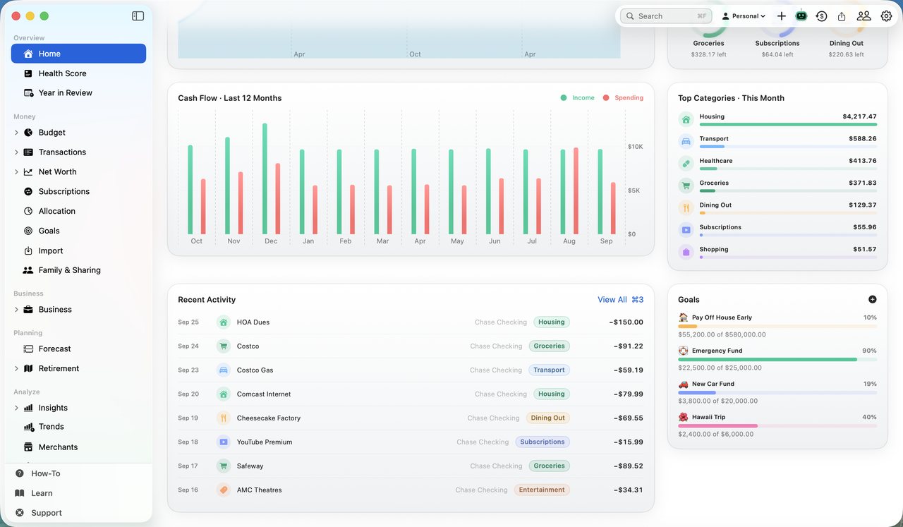 Simple Finance on Mac
