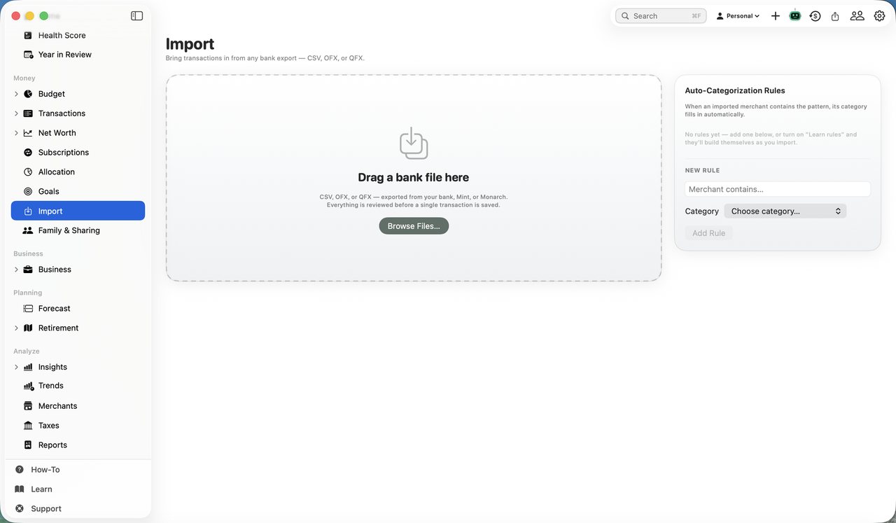 Simple Finance on Mac