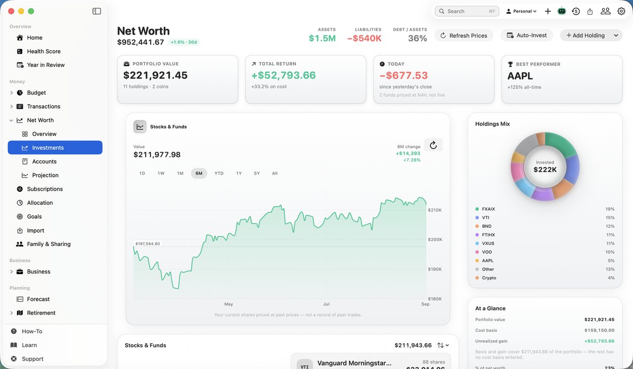 Simple Finance on Mac