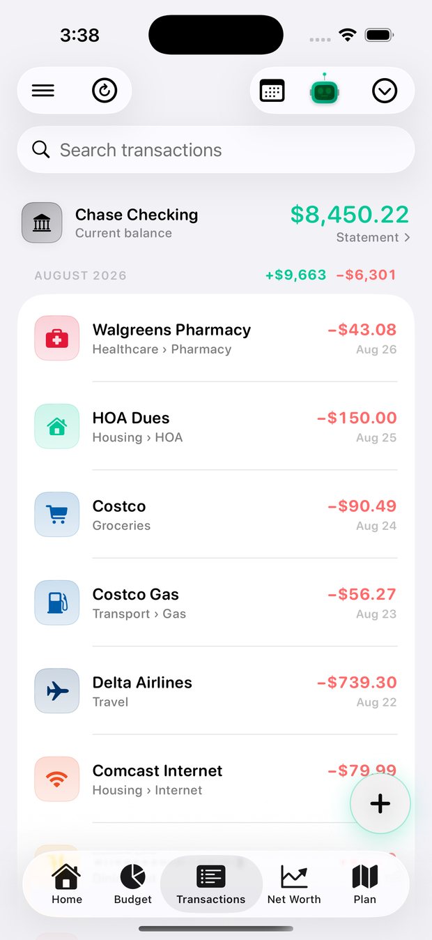 Simple Finance on iPhone