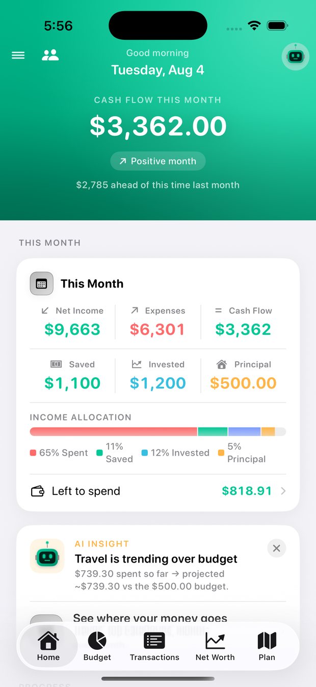 Simple Finance on iPhone