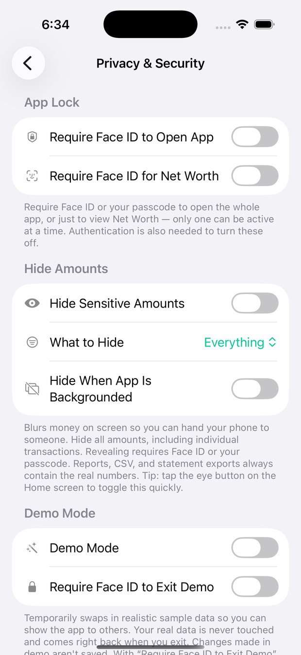 Simple Finance on iPhone