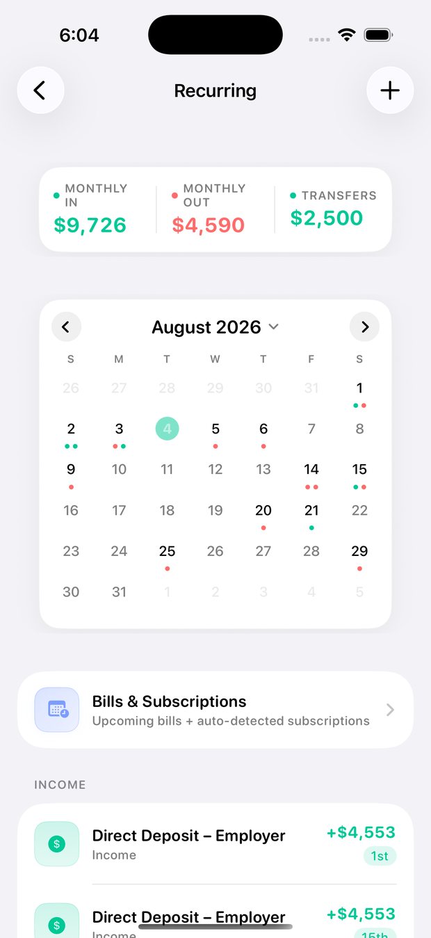 Simple Finance on iPhone