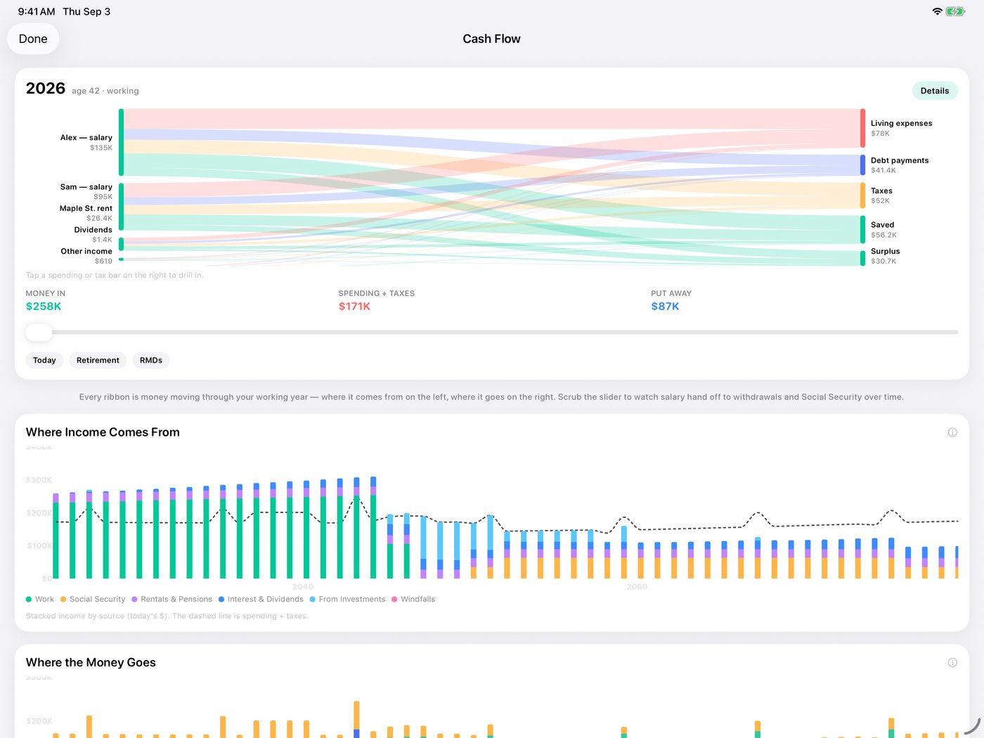Simple Finance on iPad