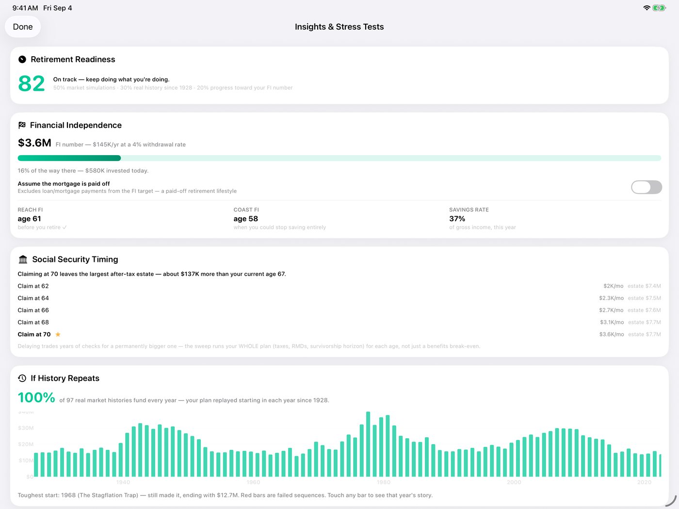 Simple Finance on iPad