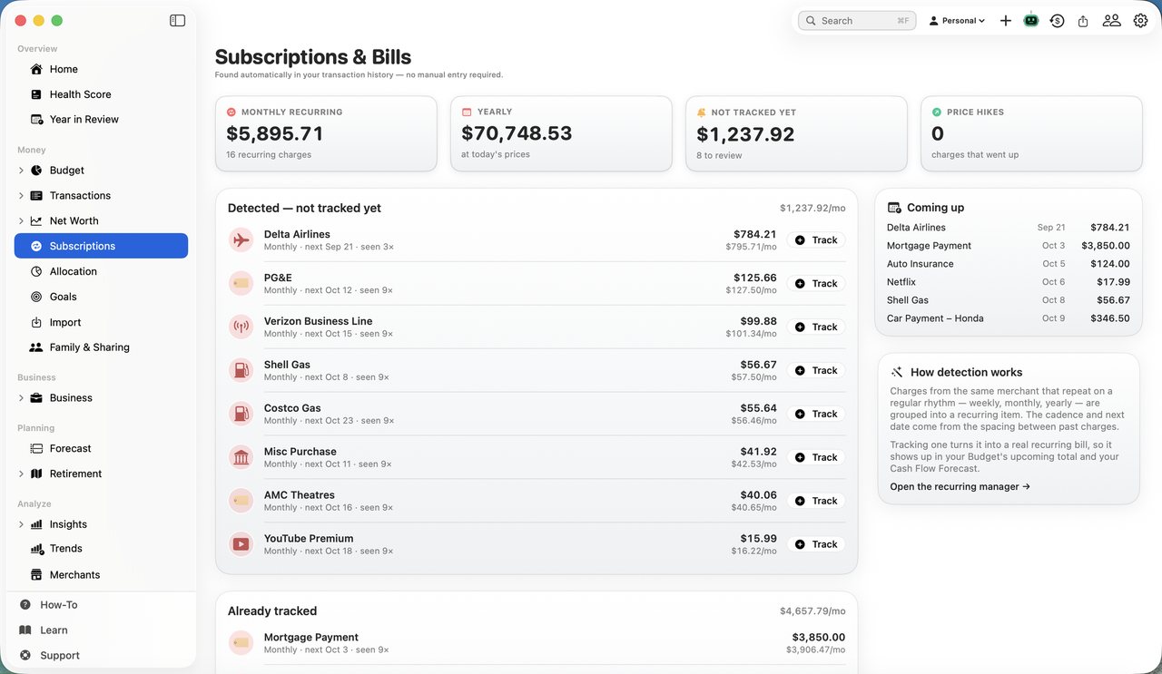 Simple Finance on Mac
