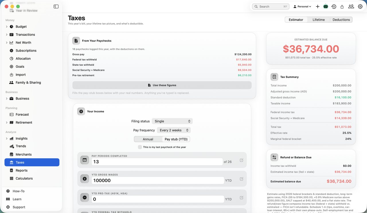 Simple Finance on Mac