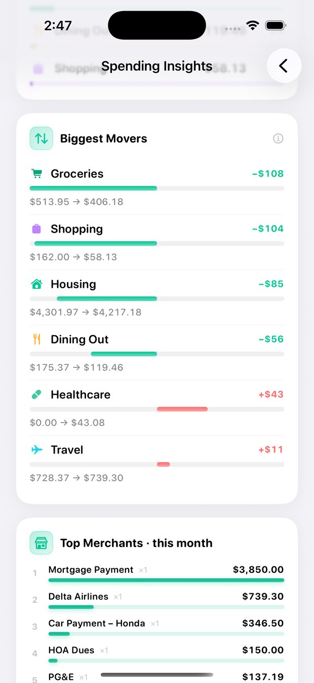 Simple Finance on iPhone